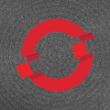 OpenShift logo floating over a swirl of black and white static