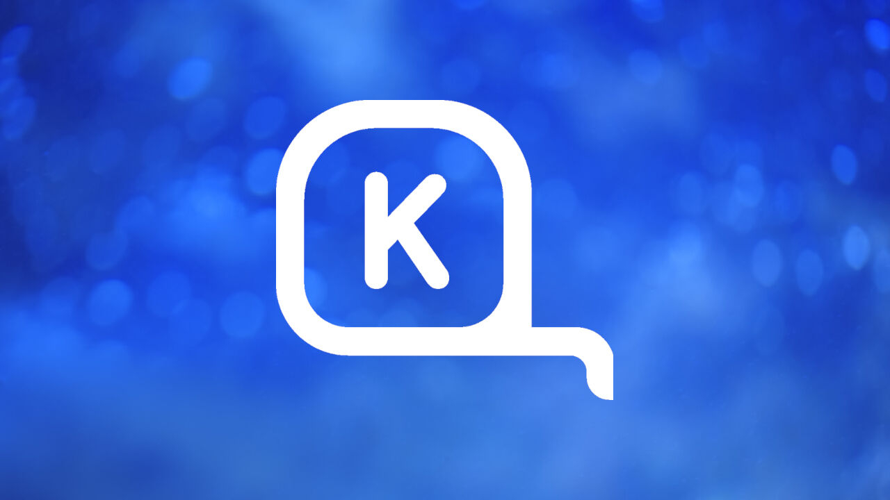 Karpenter logo over blurred blue sparkled background
