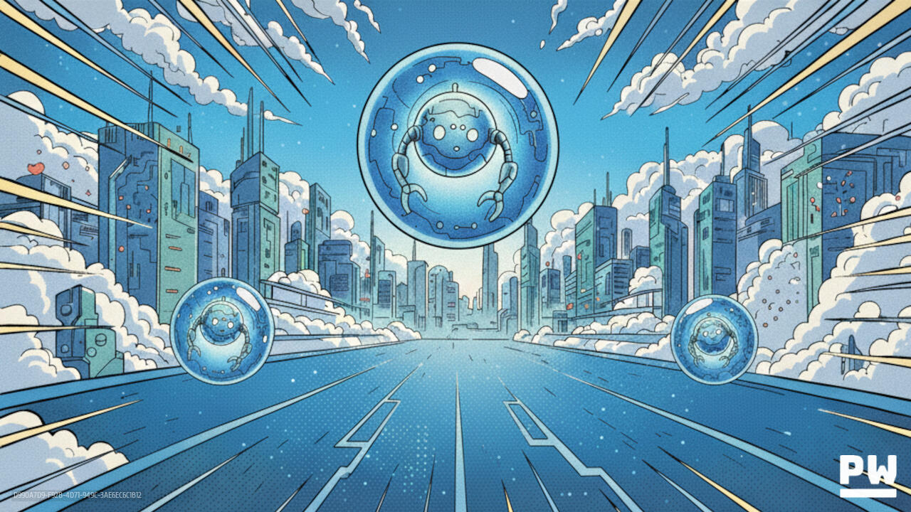 Comic book style image of three flying nanobots