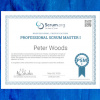 Professional Scrum Master 1 certificate