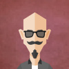 Avatar for my digital twin in front of pixelated red wall
