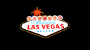 The famous Las Vegas welcome sign masked with dark night sky to hide the surrounding area