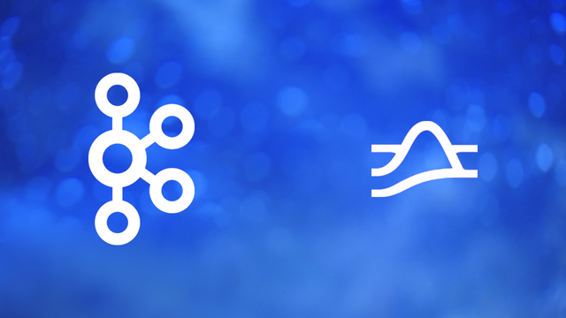 Apache Kafka and Apache Pulsar logos floating over blurred blue background