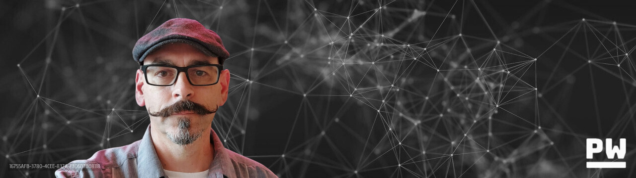 Peter in front of abstract network connections pjw-abstract-network-2-wm